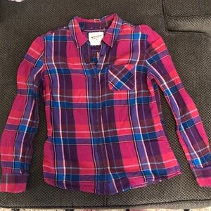 Women’s multicolor Plaid Button Down shirt || M